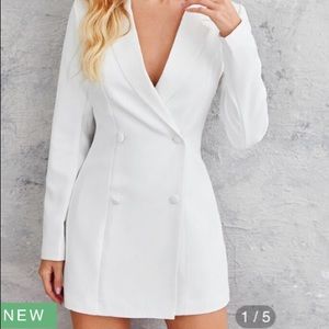 Shein white blazer dress